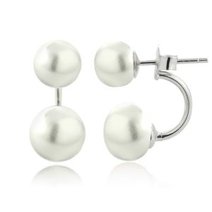 Sterling Silver White Pearl Earrings